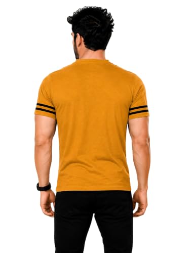 Image of Geum Men's Solid Half Sleeve V-Neck T-Shirt | Soft & Breathable Fabric | Regular Fit | Casual Everyday T-Shirt