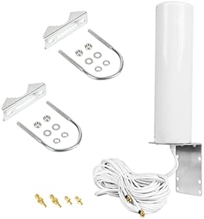 4G LTE Antenna, 10-12dBi Omni-Directional Antenna Outdoor SMA Male 3G / 4G / LTE Antenna with 2x3 M Cable and CRC9/TS9 Adapter, Compatible with Router Mobile Hotspot Wireless