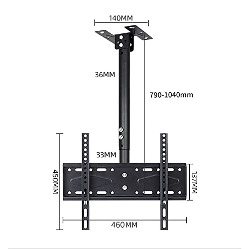 Support TV plafond robuste inclinable et pivotant charge maximale 50 kg - 3