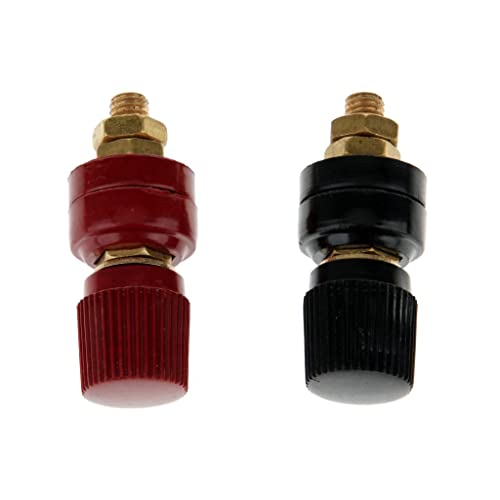 Image of Bageshwar Balaji 2Pcs 200A Binding Post M6 Copper Screw Thread Electrical Insulation Wiring Terminal Bolt Fastener Electrical Accessories