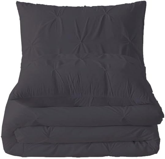 Miniatura 2 de Calidad prémium tamaño KingCalifornia King (94 x 104 pulgadas), juego de edredón plisado de 3 piezas, 100 % algodón egipcio de 400 GSM, 800 hilos,