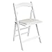 SoBuy® FST06-W Chaise pliante en bois avec assise rembourrée, Chaise pliable pour Cuisine, Bureau, etc -Blanc