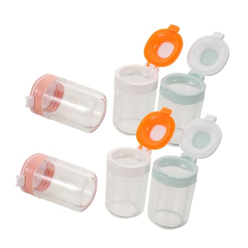 SOPOTUTU 6個携帯用ベビーミルク粉割ケース 密閉フタ付き再利用可能小型容器 軽量設計で旅行やピクニックに 用スナック 果物保存に対応