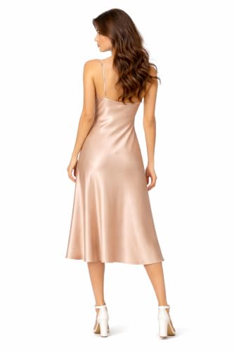 Aayanshi gold satin dress – image 2