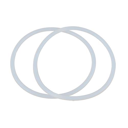 sourcing map 2Uds Blanco Silicona Goma Tórica Junta VMQ Sello Empaquetadura para Coche 85mm x 4mm