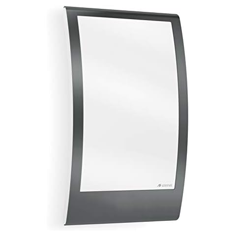 Steinel Außenleuchte L 22 Anthrazit, Edelstahl-Blende, max. 60 W Außenwandleuchte, E27 Fassung, moderne Wandleuchte Cover