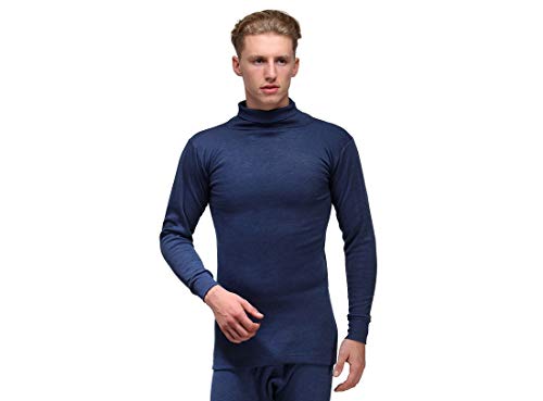 Image of Alfa Men's High Neck Full Sleeves Thermal Set Top and Lower | Winter Inner Wear Set