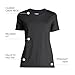 Lands' End Womens Short Sleeve Relaxed Supima Cotton Crew Neck T Shirt Black Regular X-Large