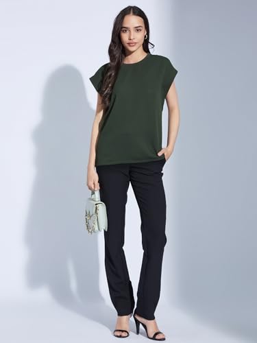 Image of Selvia Women's Textured Lycra Solid Top