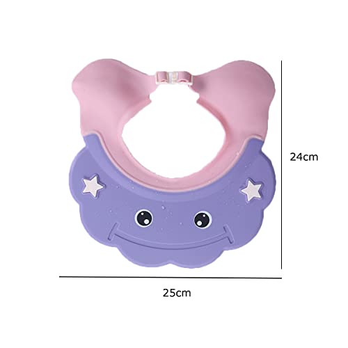 Image of 2 Pieces Baby Shower Cap Shield Toddler Bathing Hat Adjustable Shower Visor Cap Infants Bath Ears Head Protection Safe Shampoo Shower Cap Guard Soft Washing Hair Shield Hat for Kids Boys Girls 6M-6Y