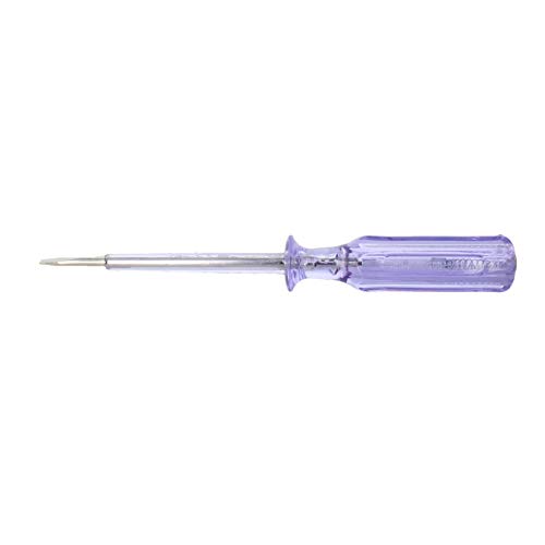 Fielect 3pcs Voltage Tester Voltage Detector Pen Circuit Tester Tool Flat-Blade Slotted Screwdriver Test Pen JRDB-936 AC/DC 100-500V Purple Clear