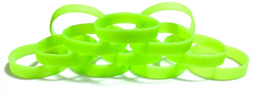 Image of TheAwristocrat 1 Dozen (12) Multi-Pack Blank Rubber Wristbands Silicone Bracelets - Select from a Variety of Colors