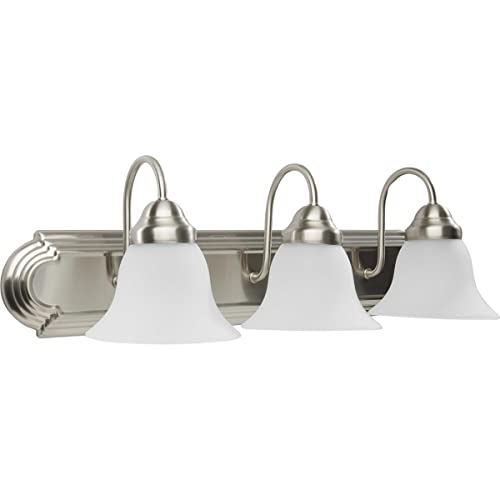 Image of Nuvo 60 /3279 Three Light Vanity, 24 in, Pwt, Nckl, B /S, Slvr