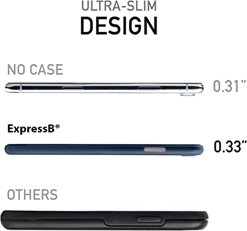 Image of ExpressB Compatible iPhone XR Case 6.1 Inch (2018) Ultra-Thin Hard Cover Slim Fit [0.35mm] Thinnest Protect Bumper for iPhone XR Lightweight - Matte Finish Blue