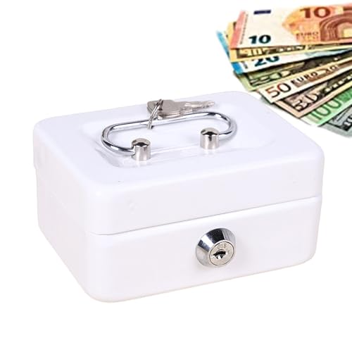 de caudales con cerradura - de efectivo con llave | Cajas de efectivo y cajas para guardar dinero, mini de seguridad para la seguridad de dinero en efectivo y objetos de