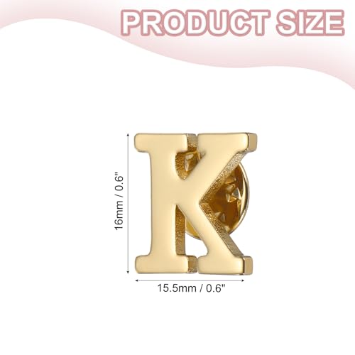 Image of PATIKIL Letter Lapel Pins, Initial Alphabet Collar Pins Letter Brooch Pins for Women Men Shirt Dress Suits