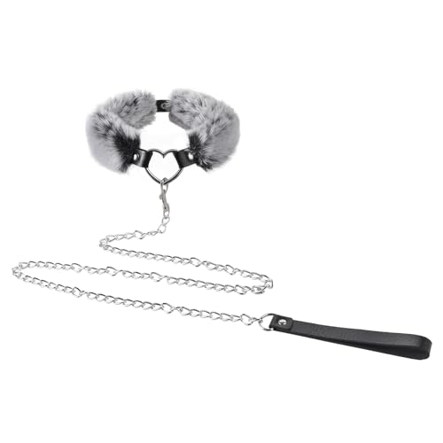 LONTG Collier Ras du Cou Sexy Collier avec Laisse Détachable Collier Ras du Cou Punk Gothique Colliers avec Chaîne Réglable Collier Sensuel Accessoires de...