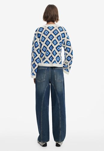 Image of Desigual Women's Multicolor Crochet Sweater
