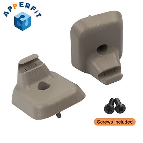 Image of Sun Visor Clip Retainer Holder (Gray) w /Screws for Sunvisor Panel Driver & Passenger Side AL3Z-1504132-AA Compatible with Ford F150 2009-2014 Visor Mount Accessories