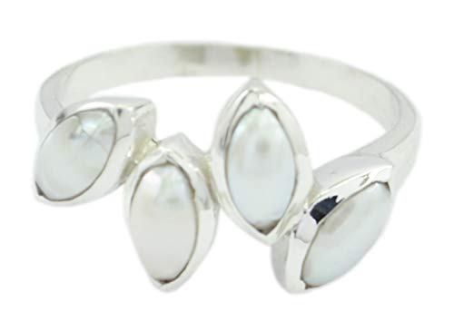 Argent sterling 925 bague blanche naturelle RIYO d'exception