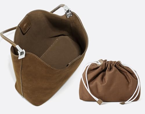 Women's Genuine Leather Bucket Shoulder Bag Vintage Shoulder Purse Crossbody Bag Daily Crossbody Purse Handbag2