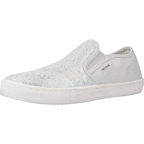 Baskets Geox anti-transpiration pour fille pieds au sec en gris argenté