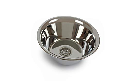 Edelstahl Spülbecken Camping Spüle Waschbecken 20cm Ø Reisemobil...
