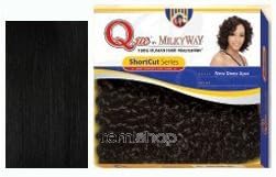MilkyWay Que WATER DEEP 3PCS Human Hair MasterMix Weave Extension #1 Jet Black