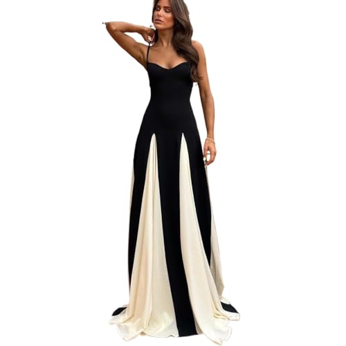 Amazon.com: Black and White Pleated Maxi Dress Wedding Guest Long Corset  fit and Flare Strapless Prom Dress Vintage Cocktail Party Holiday Dress  House of cb Dresses (Black White,S) : Clothing, Shoes &