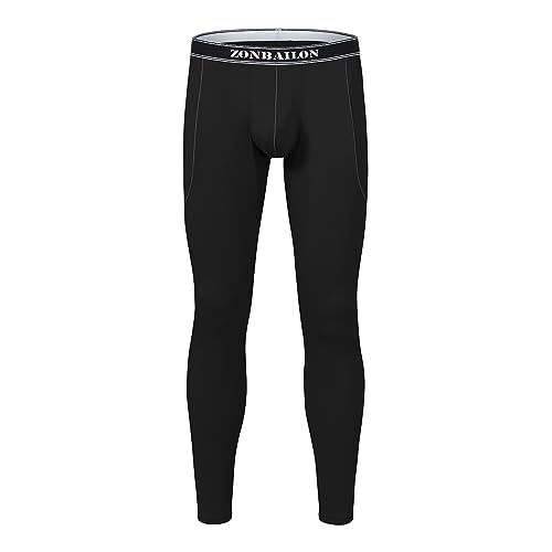ZONBAILIN Mens Thermal Underwear Bamboo Viscose Long Johns Bottoms