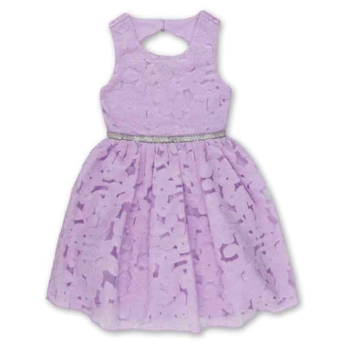 Speechless Girls' Sleeveless Organza Jacquard Party Dress