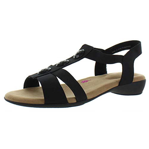 Ros Hommerson Mackenzie 67021 Women's Casual Sandal: Black 9 X-Wide (2E) Slip-On
