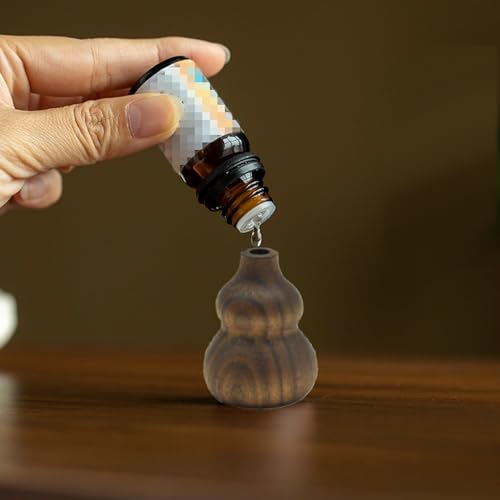 Difusores de aceite esencial de madera con forma de calabaza 2 piezas miniatura 5