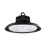 Euri Lighting EUHB-150W2050, LED UFO Highbay, 150 Watt, 21,750 lumens, 145LM/W, 5000K (Cool White), 100~277VAC, 0-10V Dimmable, 90° Beam Angle, 3FT Safety Rope, IP65, DLC 5.1, UL