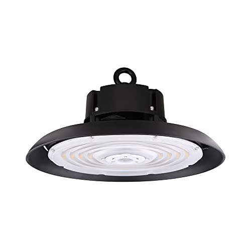 Euri Lighting EUHB-150W2050, LED UFO Highbay, 150 Watt, 21,750 lumens, 145LM/W, 5000K (Cool White), 100~277VAC, 0-10V Dimmable, 90° Beam Angle, 3FT Safety Rope, IP65, DLC 5.1, UL