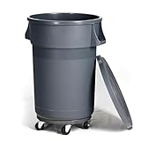 VORYN 32 Gallon Outdoor Trash Can, Outdoor Trash Can with...