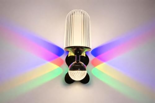 Image of Modern RGB Crystal with 3 Color LED Modes Gold Finish Decorative Night Light with Acrylic Shade Warm White, Cool White, Neutral White Luxury Bedside Lamp for Bedroom, Living Room