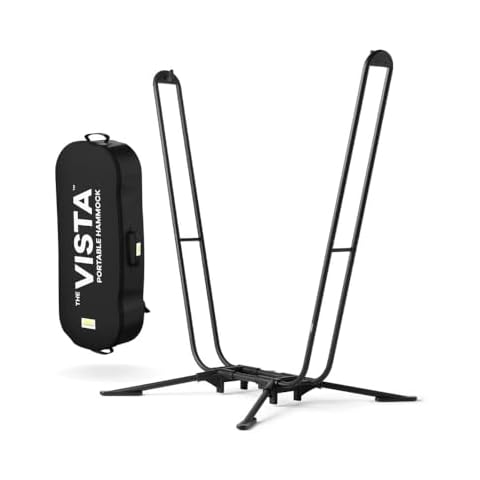 The Vista Hammock Stand by Yellow Leaf Hammocks - 330lb Max - Lightweight, Portable Hammock Swing Chair Stand, Easy Assembly, Compatible with Yellow Leaf Hammock Chairs Only, Color: Deep Charcoal Cover