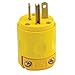 Leviton 520PV 20 Amp, 125 Volt, Plug, Grounding, Yellow