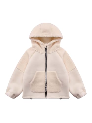 Kids Boys Fleece Hoodie Jacket Youth Winter Warm Hooded Sweatshirt Long Sleeve Zipper Coat with Pockets3