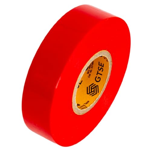GTSE - Red Electrical Tape 1 Roll, 3/4in x 66ft, UL/CSA Listed