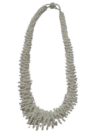 Collier coralliens réglable artisanal de 60 cm en acier argenté anticorrosion