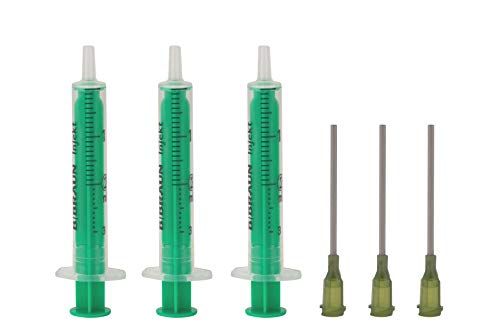 V2 Vape Juego de jeringas de 3 Piezas jeringa para Hobby con Aguja Roma de Diferentes tamaños para Hobby y Bricolaje, jeringas Individualmente estériles de 2 ml