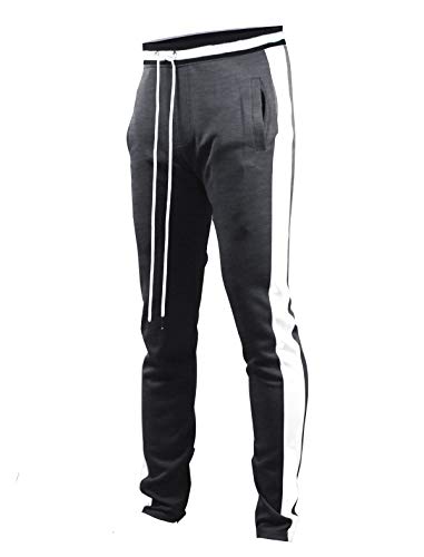 Image of SCREENSHOT Screenshotbrand Mens Hip Hop Slim Fit Track Pants - Athletic Jogger Bottom with Side Taping