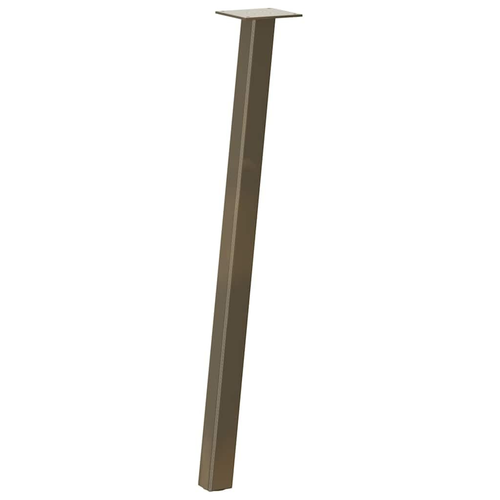 Nogi stołu konsolowego 4 szt. ze stali malowanej proszkowo z gumowymi odbojnikami, wysokość 72 cm, ze stali naturalnej – łącznie ze śrubami i nawierconymi otworami dla łatwego montażu