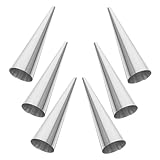 TOYANDONA 6 Stück Teiliges Edelstahl Kegelförmige Konische Croissant Hörnchen backformen Langlebige Vielseitige Rohrmuffin backformen für Kuchen und Gebäck