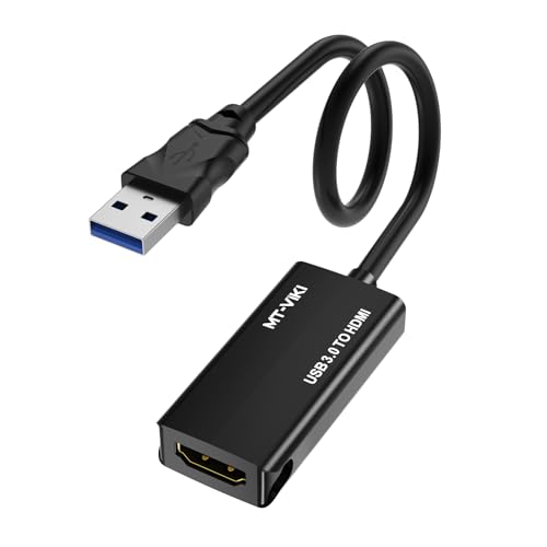 MT-VIKI USB 3.0 HDMI Adapter USB 3.0 auf HDMI Adapter Audio Video HD 1080P Kompatibel mit Mac Windows 10/8.1/8/7 und mehr