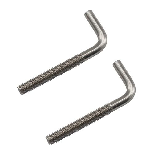 (2 Pieces) M12x200mm L Shape Foundation Bolts 304 Stainless Steel Right Angle Anchor Bolt Long Square Bend Screw