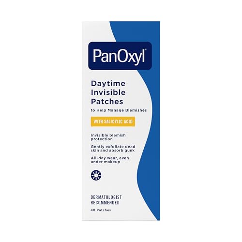 PanOxyl Daytime Invisible Patches Dermatologist-Recommended Brand Help Manage Blemishes Unclog Pores and Exfoliate with Salicylic Acid 20 Large and 20 Small Patches Latex-Free 40ct