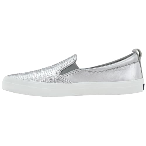 Image of Sperry Womens Crest Vibe Sparkle Stripe Linen | Casual Shoes